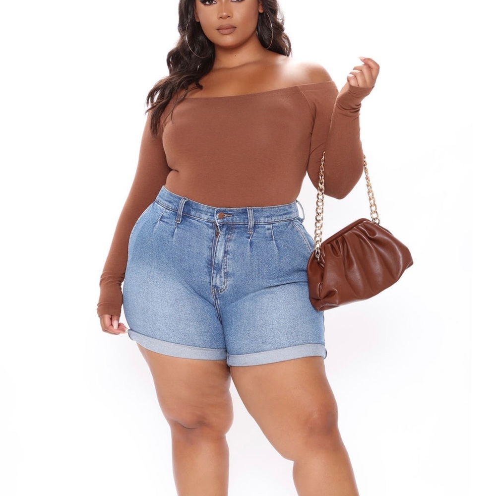 Brown Bodysuit | Fashion Nova Bodysuit | Off the shoulder shirt